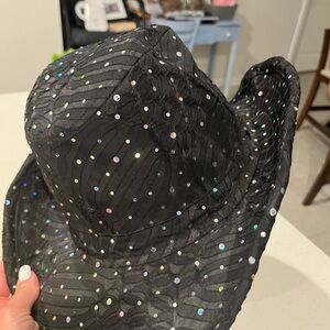 Black Sequin Cowboy Hat